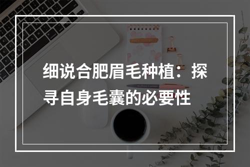 细说合肥眉毛种植：探寻自身毛囊的必要性