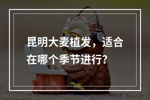 昆明大麦植发，适合在哪个季节进行？