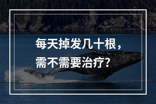 每天掉发几十根，需不需要治疗？