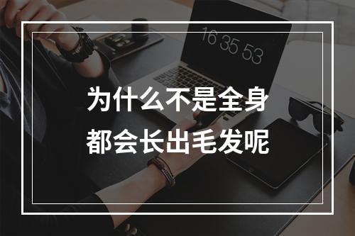 为什么不是全身都会长出毛发呢