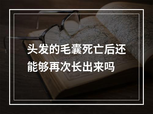 头发的毛囊死亡后还能够再次长出来吗