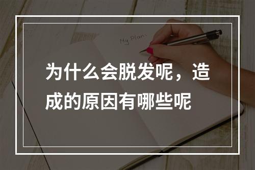 为什么会脱发呢，造成的原因有哪些呢