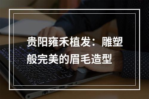 贵阳雍禾植发：雕塑般完美的眉毛造型