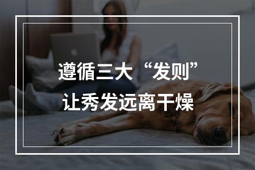 遵循三大“发则” 让秀发远离干燥