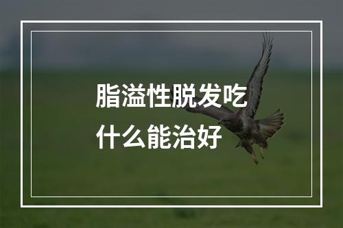 脂溢性脱发吃什么能治好