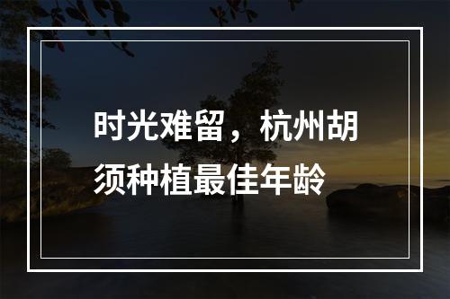 时光难留，杭州胡须种植最佳年龄