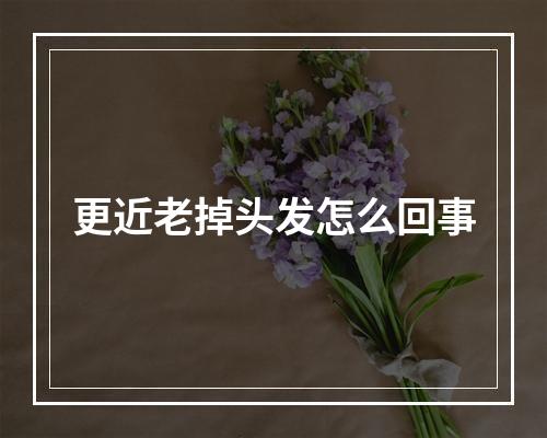 更近老掉头发怎么回事