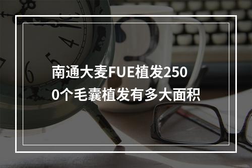 南通大麦FUE植发2500个毛囊植发有多大面积