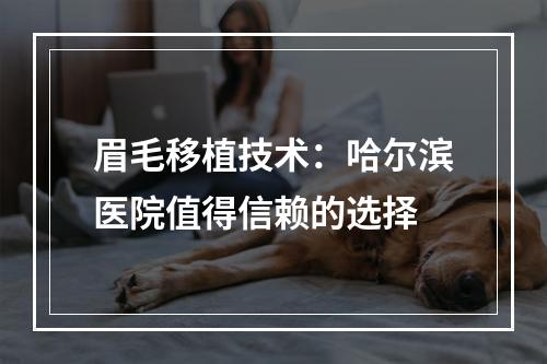 眉毛移植技术：哈尔滨医院值得信赖的选择