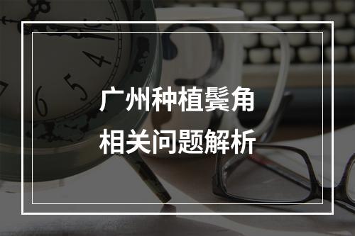 广州种植鬓角相关问题解析