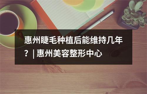 惠州睫毛种植后能维持几年？| 惠州美容整形中心