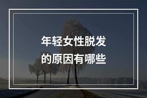 年轻女性脱发的原因有哪些