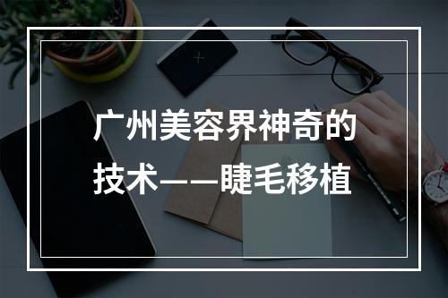 广州美容界神奇的技术——睫毛移植