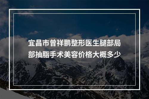 宜昌市曾祥鹏整形医生腿部局部抽脂手术美容价格大概多少