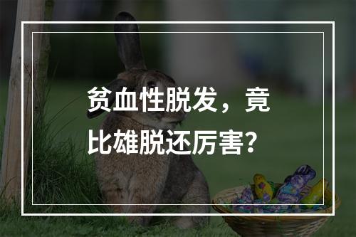 贫血性脱发，竟比雄脱还厉害？