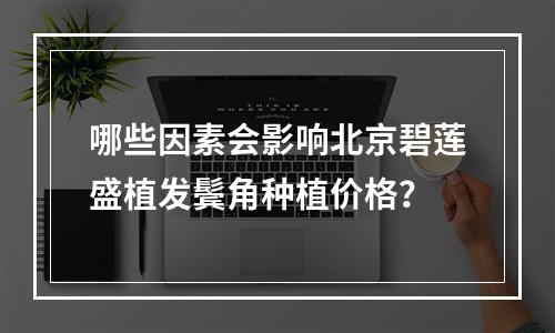 哪些因素会影响北京碧莲盛植发鬓角种植价格？