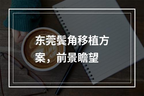 东莞鬓角移植方案，前景瞻望