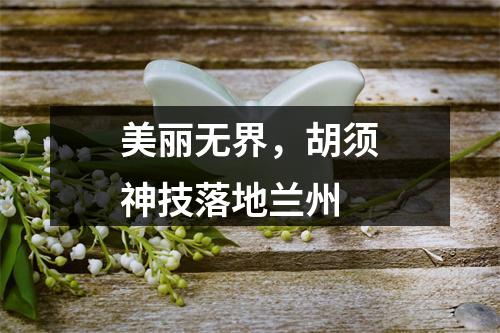 美丽无界，胡须神技落地兰州