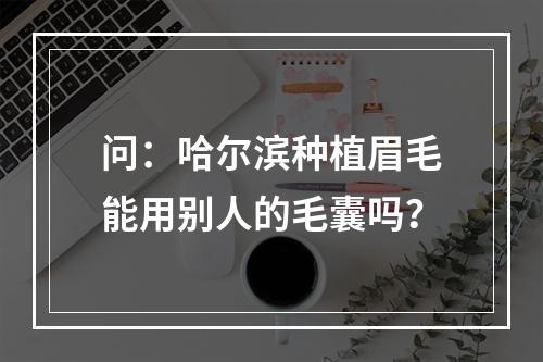 问：哈尔滨种植眉毛能用别人的毛囊吗？