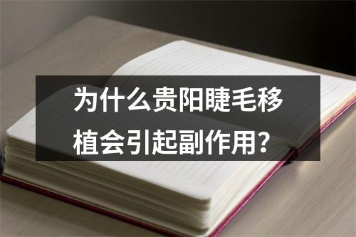 为什么贵阳睫毛移植会引起副作用？