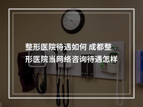 整形医院待遇如何 成都整形医院当网络咨询待遇怎样