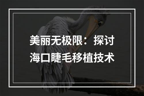 美丽无极限：探讨海口睫毛移植技术