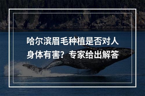 哈尔滨眉毛种植是否对人身体有害？专家给出解答