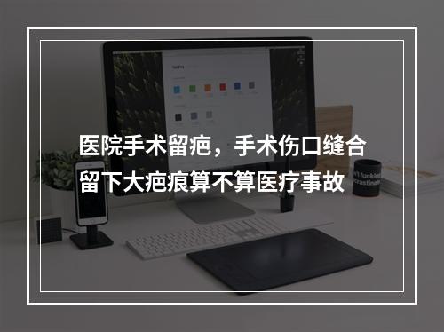 医院手术留疤，手术伤口缝合留下大疤痕算不算医疗事故