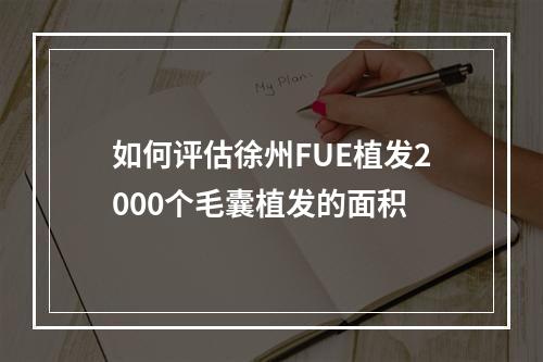 如何评估徐州FUE植发2000个毛囊植发的面积