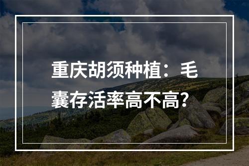 重庆胡须种植：毛囊存活率高不高？