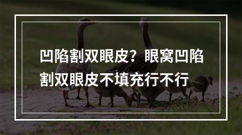 凹陷割双眼皮？眼窝凹陷割双眼皮不填充行不行