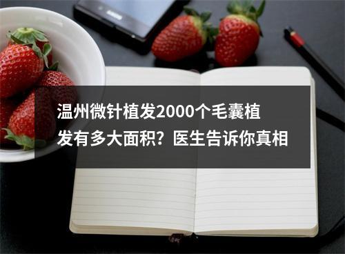 温州微针植发2000个毛囊植发有多大面积？医生告诉你真相