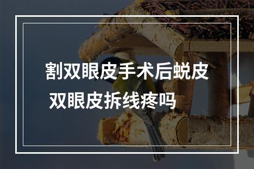 割双眼皮手术后蜕皮 双眼皮拆线疼吗