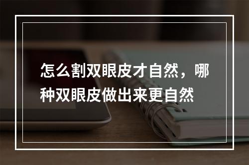 怎么割双眼皮才自然，哪种双眼皮做出来更自然