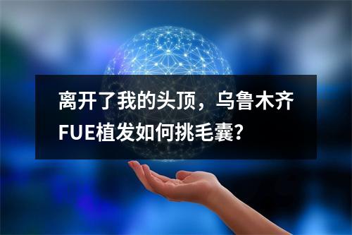 离开了我的头顶，乌鲁木齐FUE植发如何挑毛囊？