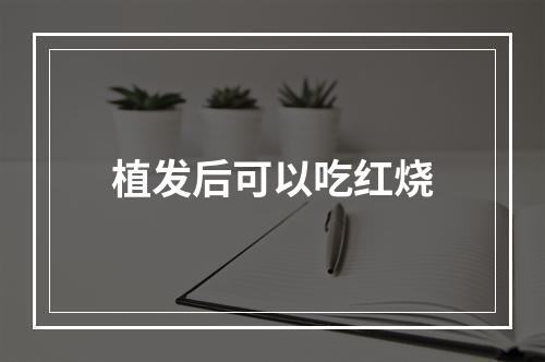 植发后可以吃红烧