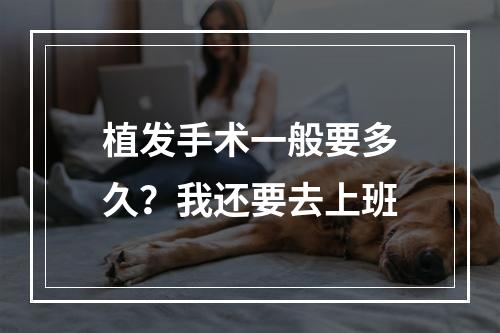 植发手术一般要多久？我还要去上班