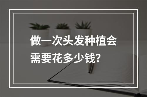 做一次头发种植会需要花多少钱？