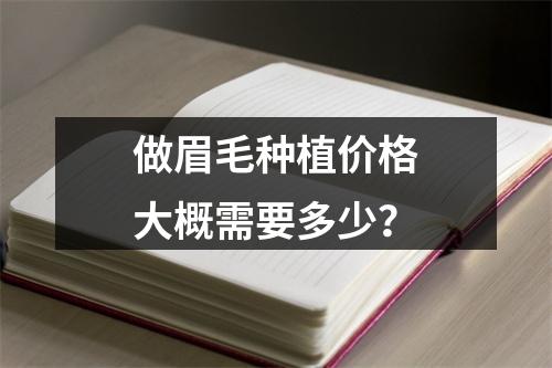 做眉毛种植价格大概需要多少？