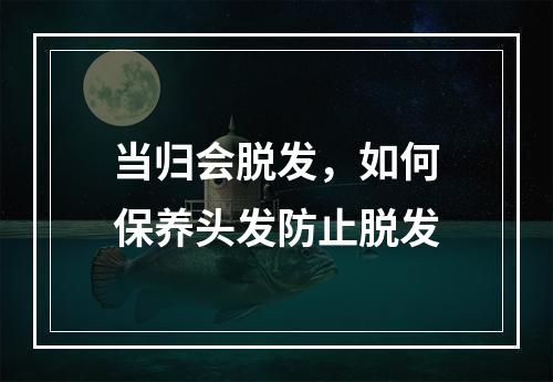 当归会脱发，如何保养头发防止脱发