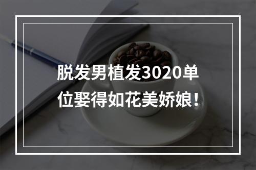 脱发男植发3020单位娶得如花美娇娘！