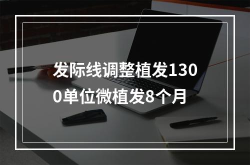 发际线调整植发1300单位微植发8个月