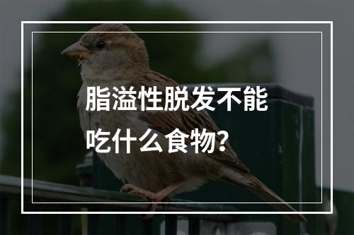 脂溢性脱发不能吃什么食物？