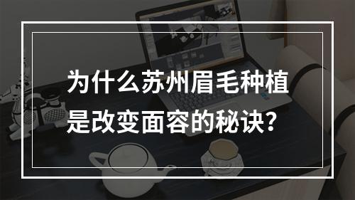 为什么苏州眉毛种植是改变面容的秘诀？