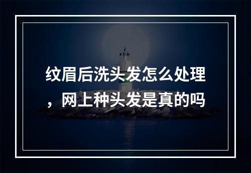 纹眉后洗头发怎么处理，网上种头发是真的吗