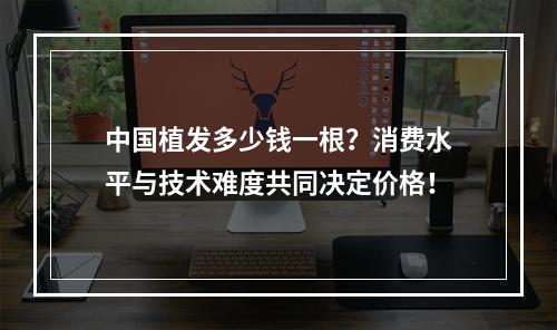 中国植发多少钱一根？消费水平与技术难度共同决定价格！