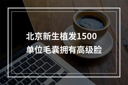 北京新生植发1500单位毛囊拥有高级脸