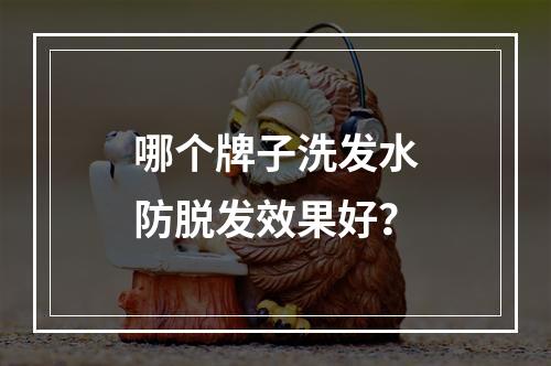 哪个牌子洗发水防脱发效果好？