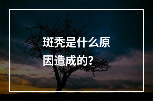 斑秃是什么原因造成的？