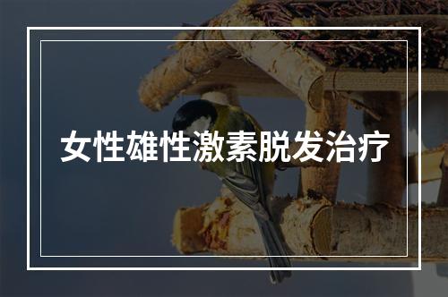 女性雄性激素脱发治疗